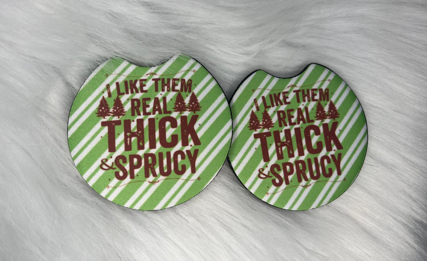 Thick & Sprucy Car Coaster
