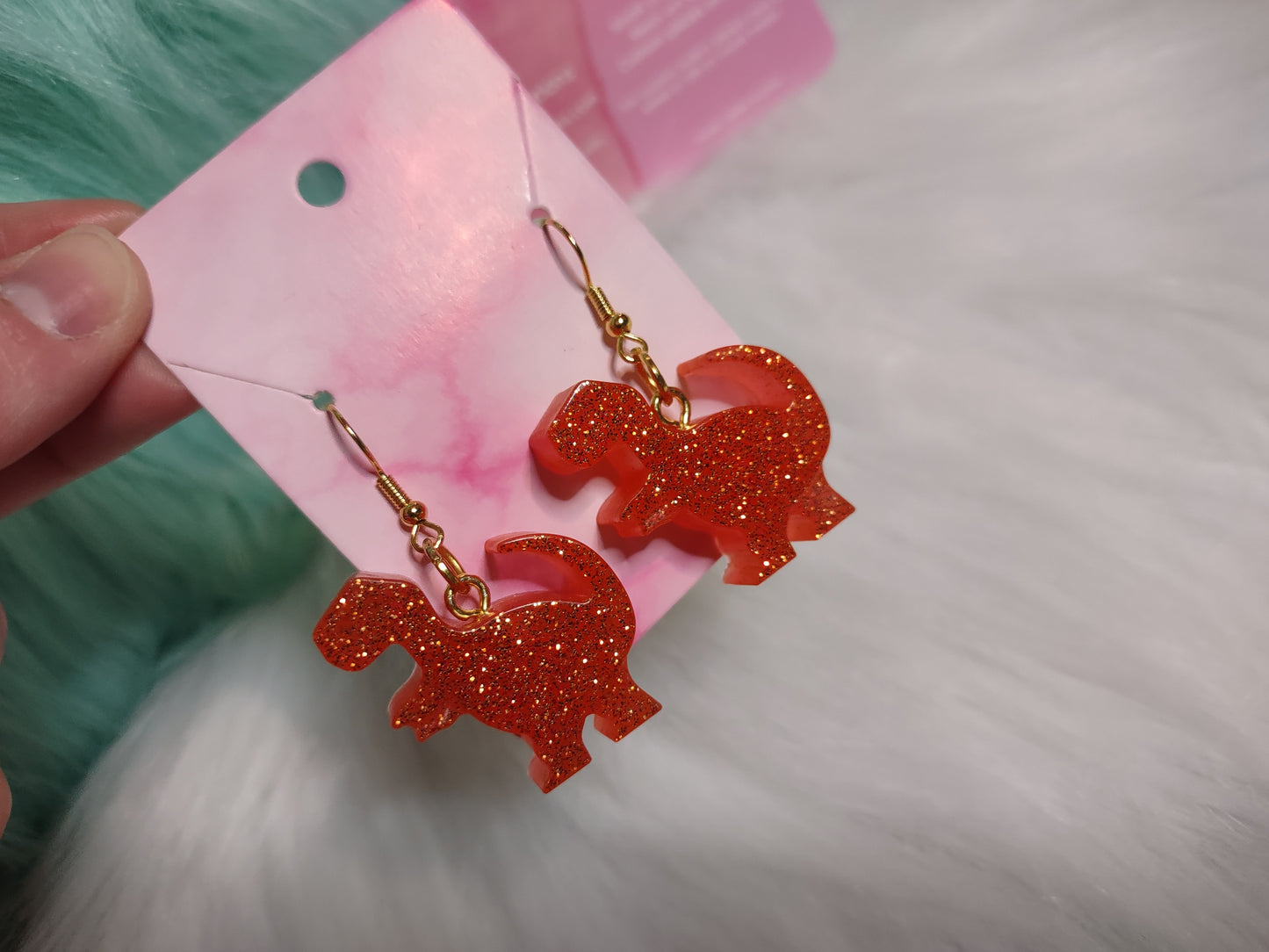 T-rex earrings