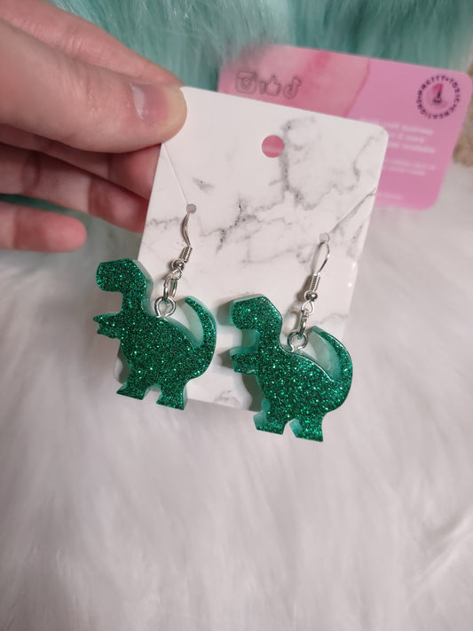 T-rex earrings