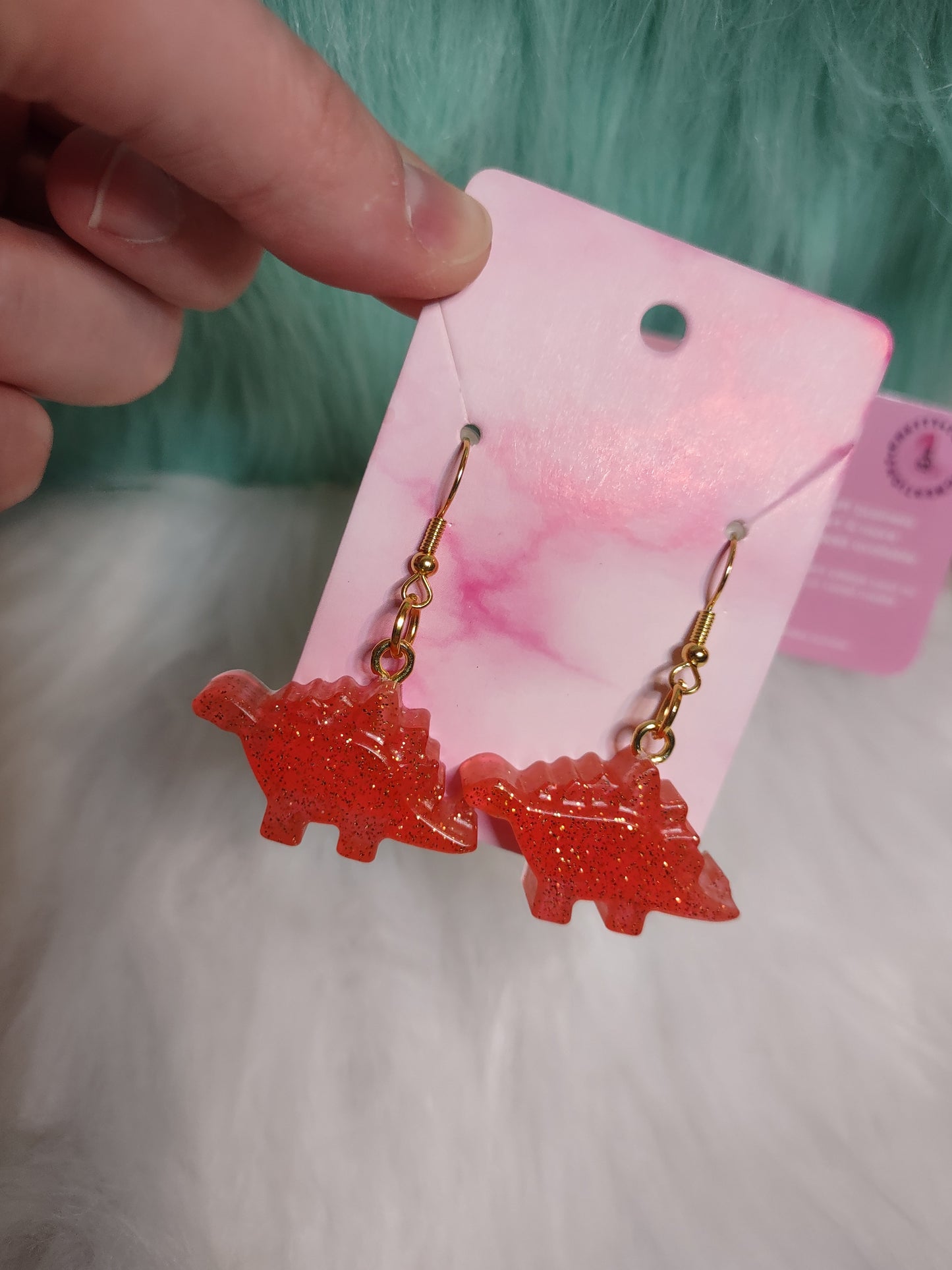 Stegasaurus earrings