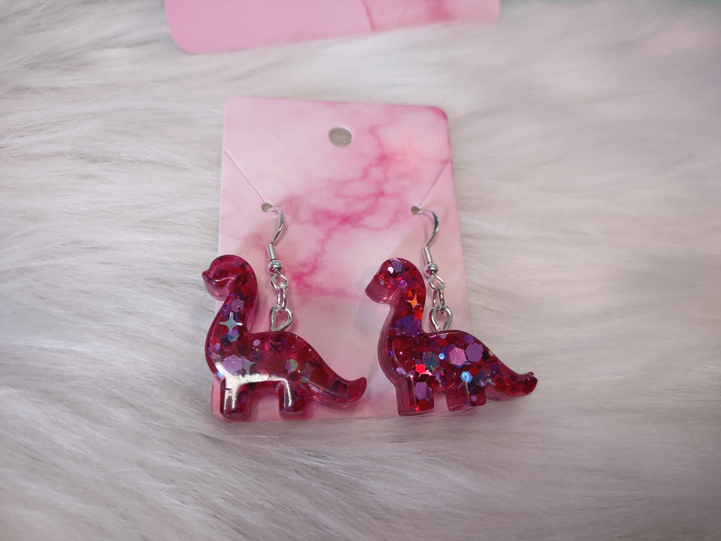 Valentines Brontosaurus Earrings