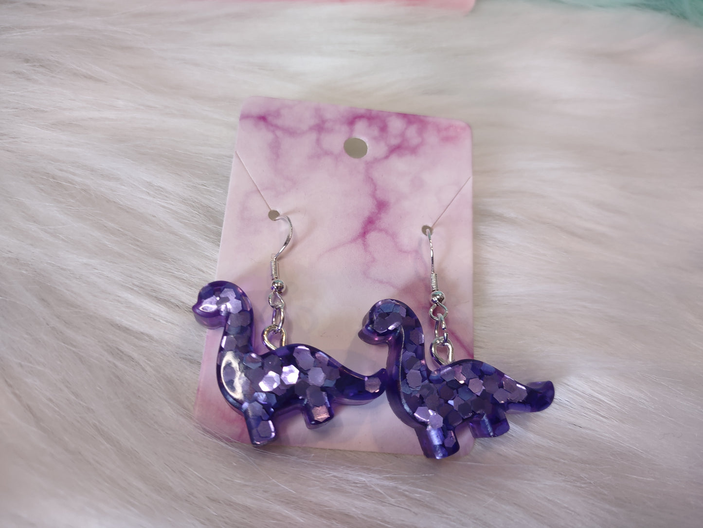 Valentines Brontosaurus Earrings